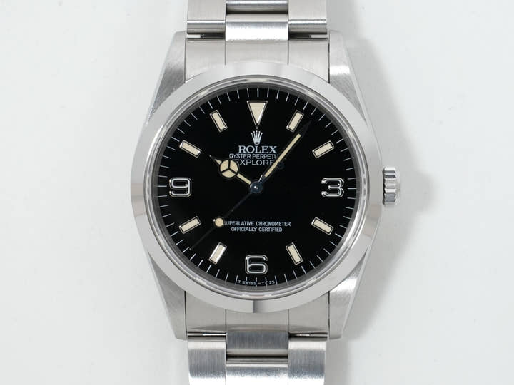 ロレックス エクスプローラーI Ref.14270 ステンレススチール ブラック文字盤 オイスターブレスレット 中古 pphkaqn5