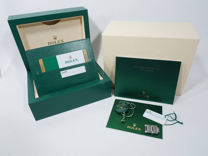 ロレックス エクスプローラーI Ref.214270 ステンレススチール ブラック文字盤 オイスターブレスレット 中古 h3o2vbiz