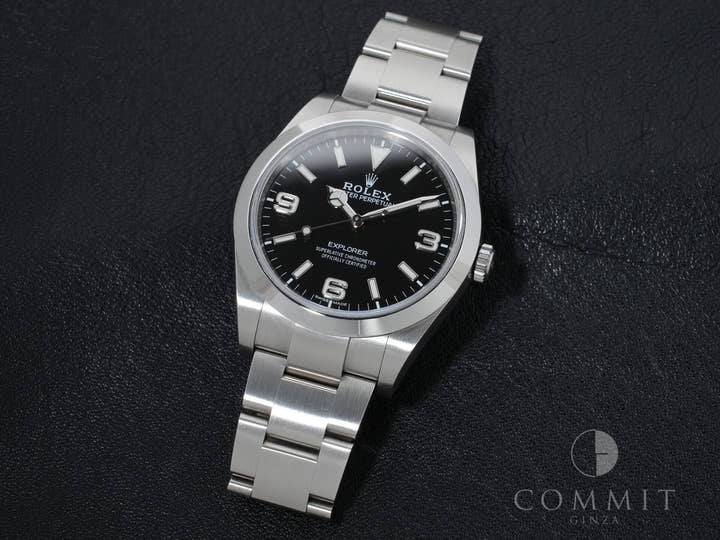ロレックス エクスプローラーI Ref.214270 ステンレススチール ブラック文字盤 オイスターブレスレット 中古 h3o2vbiz