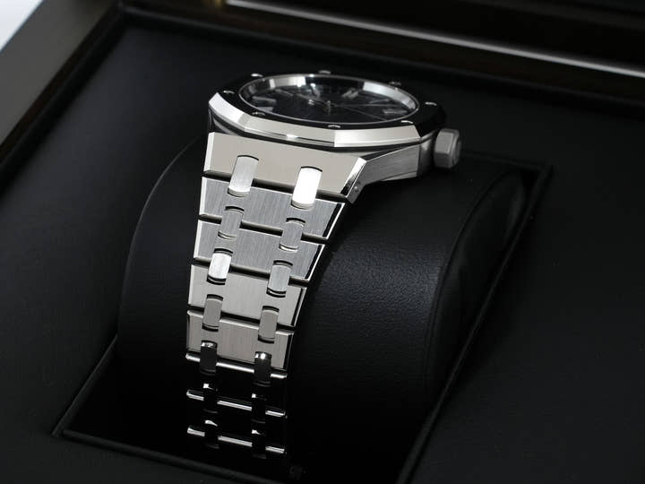 オーデマピゲ ロイヤルオーク Ref.15550ST.OO.1356ST.06 ステンレススチール ナイトブルー文字盤 美品 rvycczv9