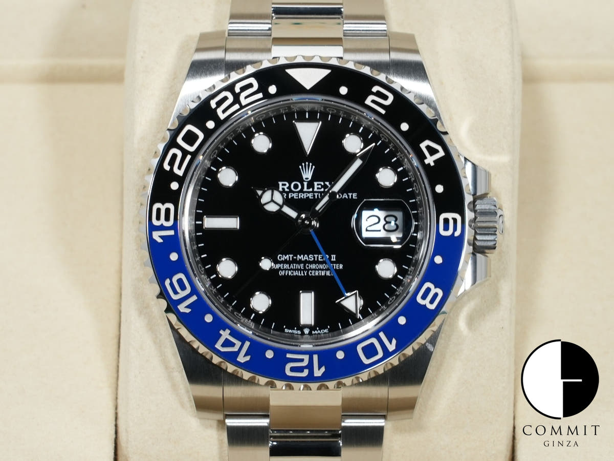 ロレックス GMTマスターII Ref.126710BLNR ステンレススチール ブラック文字盤 オイスターブレスレット 未使用 vha9tg7f