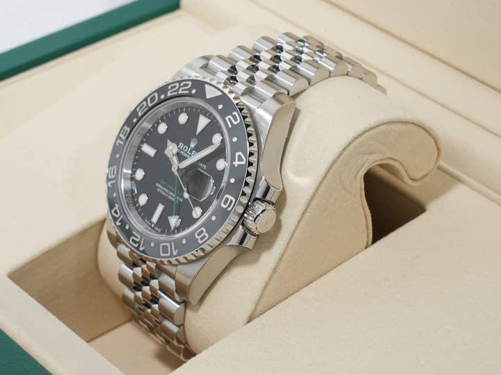 ロレックス GMTマスターII Ref.126710GRNR ステンレススチール ブラック文字盤 ジュビリーブレスレット 未使用 ffhnbu96