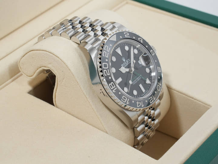 ロレックス GMTマスターII Ref.126710GRNR ステンレススチール ブラック文字盤 ジュビリーブレスレット 未使用 ffhnbu96