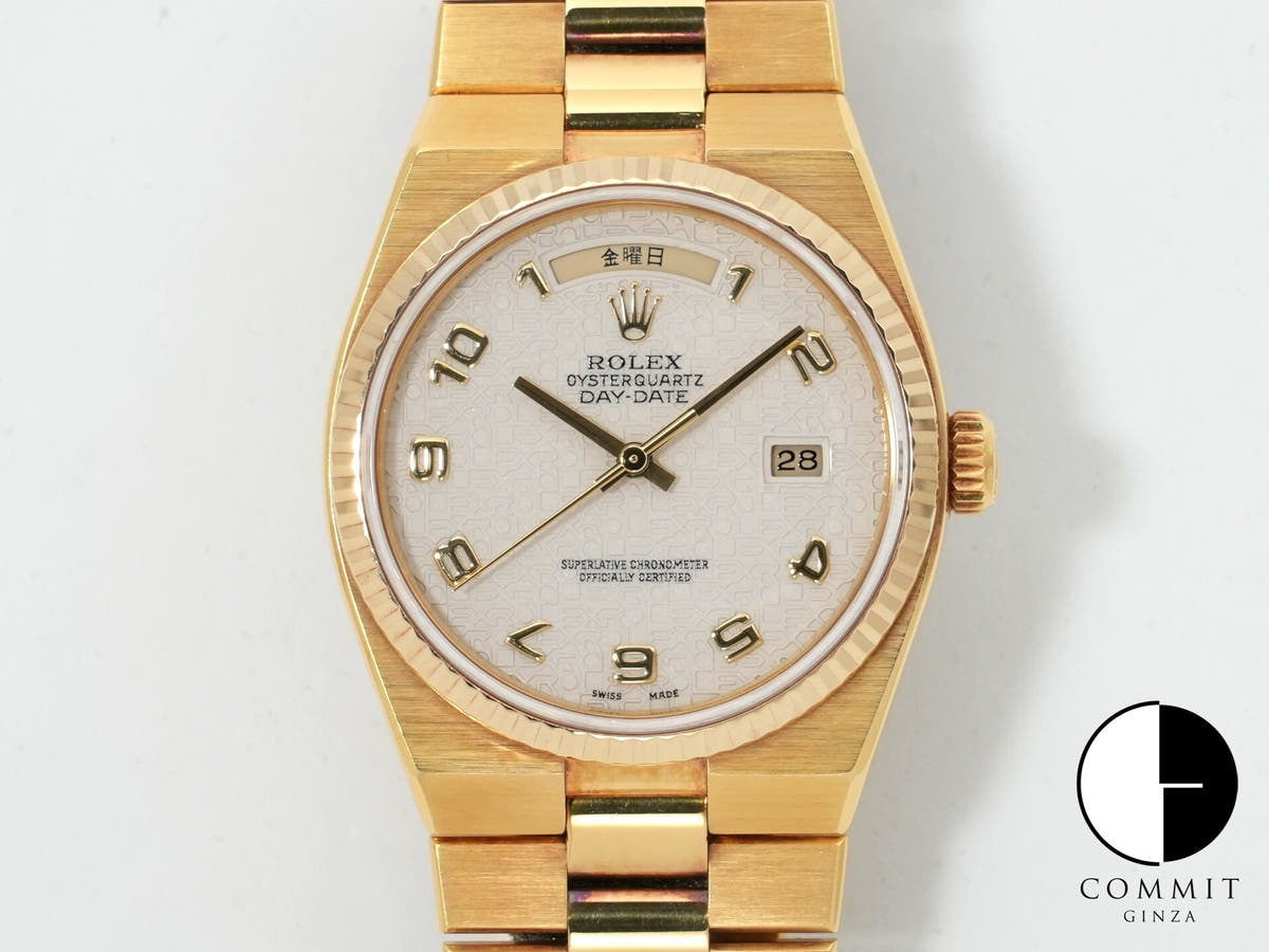 ロレックス デイデイト36 Ref.19018 イエローゴールド アイボリーコンピューターアラビア文字盤 中古 ttvajboq