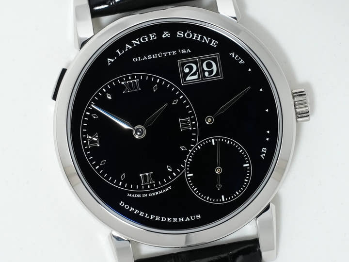 A. Lange & Söhne Lange 1 Ref. 191.062 Platinum Onyx Dial Excellent Condition buwnbsjb