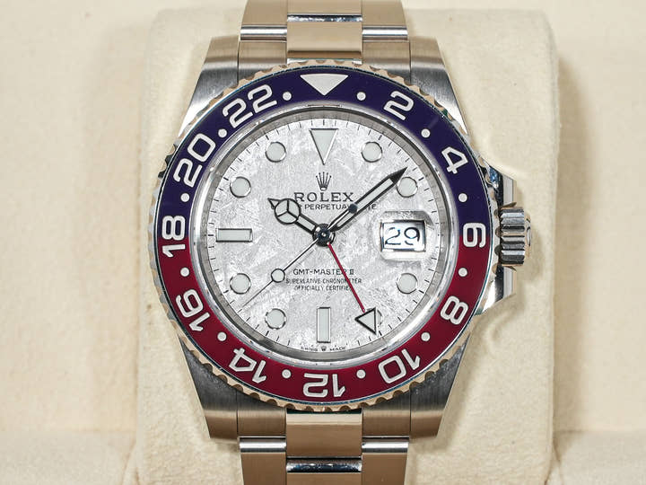 Pre-owned Rolex GMT-Master II Ref. 126719BLRO White Gold Meteorite Dial Oyster Bracelet (ktbugz7w)