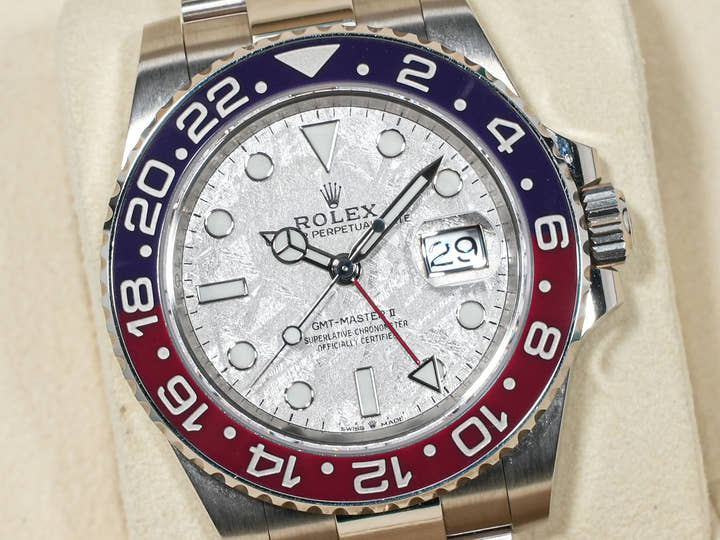 Pre-owned Rolex GMT-Master II Ref. 126719BLRO White Gold Meteorite Dial Oyster Bracelet (ktbugz7w)