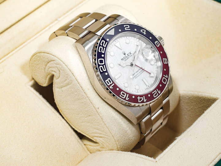 Pre-owned Rolex GMT-Master II Ref. 126719BLRO White Gold Meteorite Dial Oyster Bracelet (ktbugz7w)