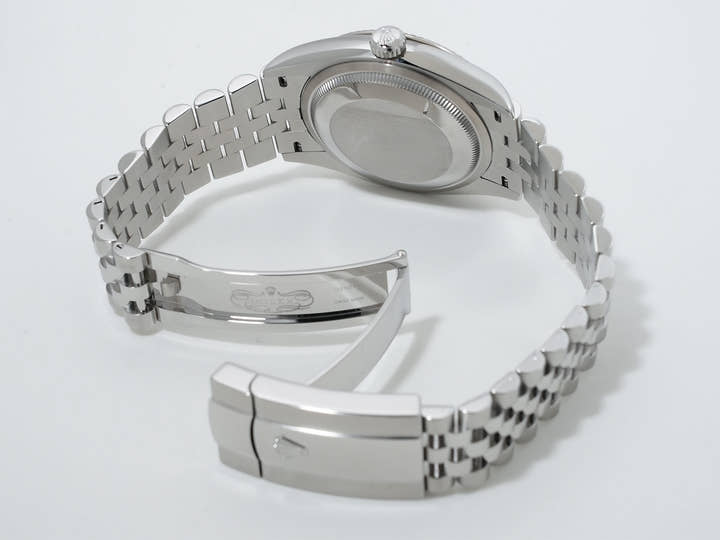 ロレックス デイトジャスト36 Ref.126234 ステンレススチール/ホワイトゴールド ブラック文字盤 ジュビリーブレスレット 美中古 p6yrec2n