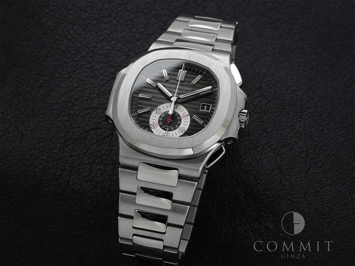 Patek Philippe Nautilus Chronograph TIFFANY & CO. Ref. 5980/1A-014 Stainless Steel Black Dial Excellent Condition ow758e55