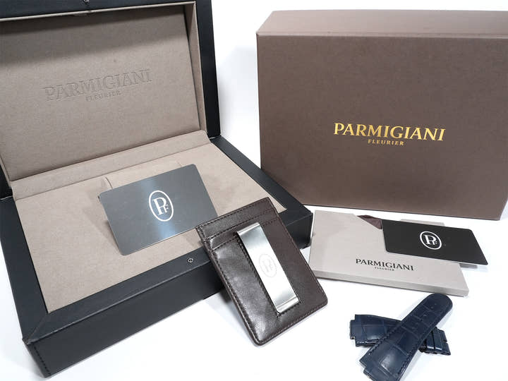 Parmigiani Fleurier Tonda PF Chronograph Ref. PFC915-2020001-300182 Rose Gold with Milanese Blue Dial, Excellent Condition (ymoygk5e)