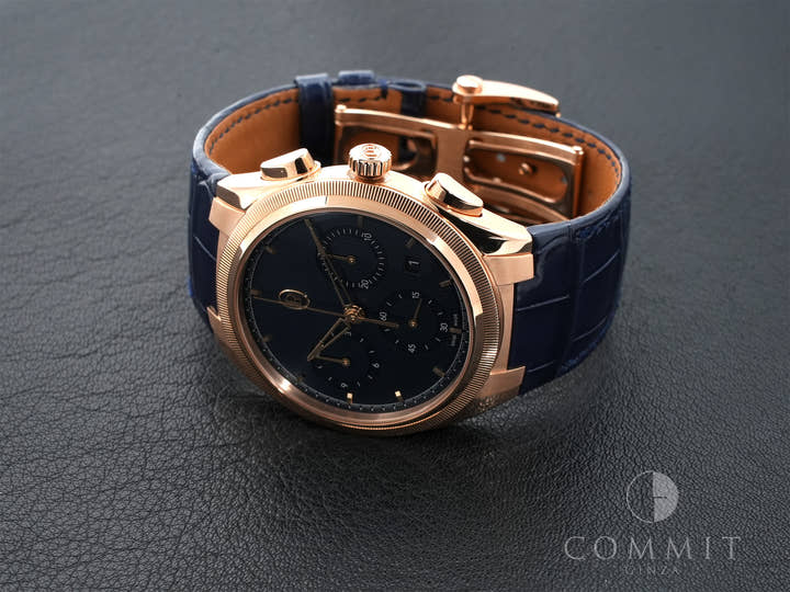 Parmigiani Fleurier Tonda PF Chronograph Ref. PFC915-2020001-300182 Rose Gold with Milanese Blue Dial, Excellent Condition (ymoygk5e)