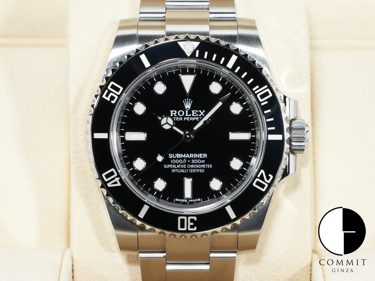 Rolex Submariner No Date Ref. 114060 Stainless Steel Black Dial Pre-owned s7se2ivf
