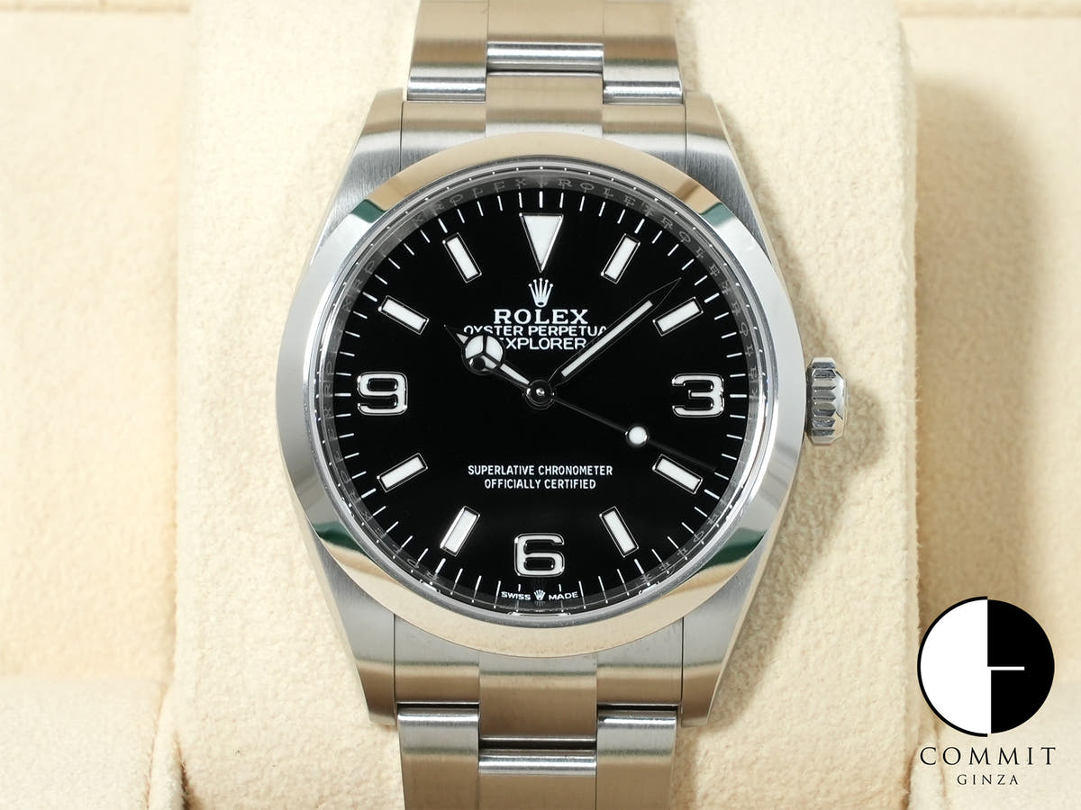 ロレックス エクスプローラー36 Ref.124270 ステンレススチール ブラック文字盤 オイスターブレスレット 未使用 w77yj8tk