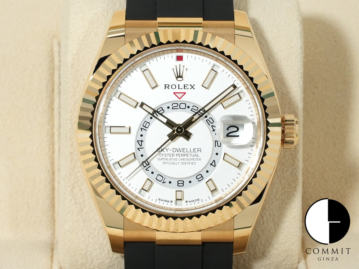 ロレックス スカイドゥエラー Ref.336238 イエローゴールド ホワイト文字盤 未使用 xxpq9d6k