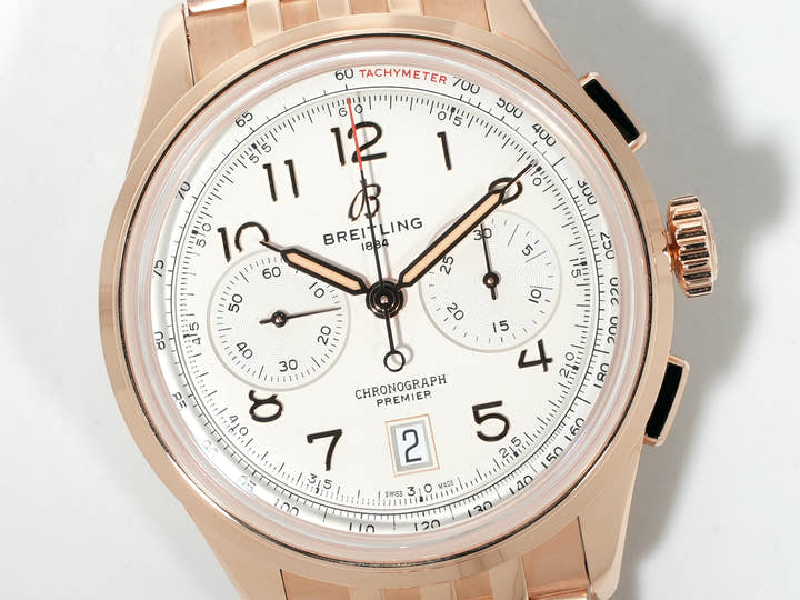 ブライトリング プレミエ B01 クロノグラフ 42 Ref.RB0145371G1R1 レッドゴールド シルバー文字盤 未使用 gczyq6bc
