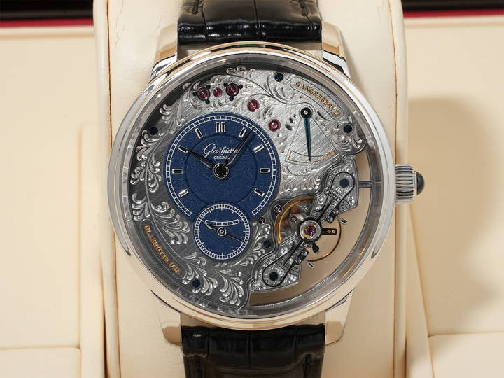 グラスヒュッテオリジナル パノインバース リミテッドエディション Ref.1-66-08-01-03-50 プラチナ シルバー文字盤 中古 gpqrgka3