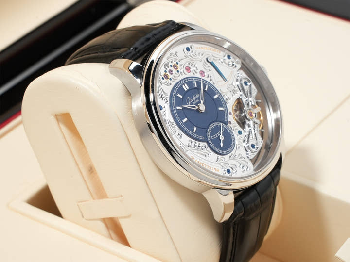 グラスヒュッテオリジナル パノインバース リミテッドエディション Ref.1-66-08-01-03-50 プラチナ シルバー文字盤 中古 gpqrgka3