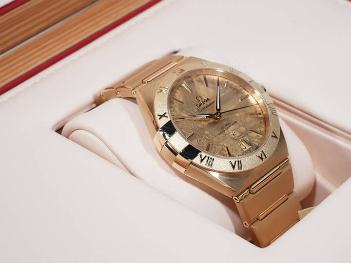 オメガ コンステレーション Ref.131.50.41.21.99.001 ムーンシャインゴールド メテオライト文字盤 中古 h7zyrm4t