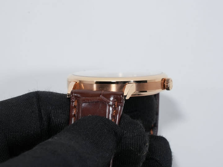 A.ランゲ&ゾーネ サクソニア オートマティック Ref.380.033 ピンクゴールド シルバー文字盤 中古 f7mmixoj