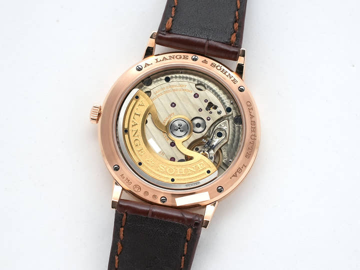A.ランゲ&ゾーネ サクソニア オートマティック Ref.380.033 ピンクゴールド シルバー文字盤 中古 f7mmixoj