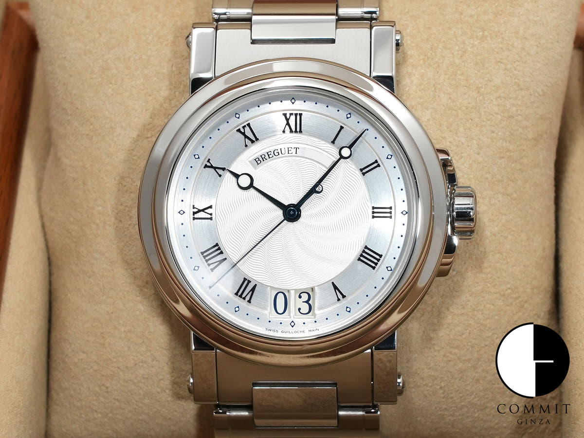 ブレゲ マリーンⅡ ラージデイト Ref.5817ST/12/5V8 ステンレススチール シルバー文字盤 中古 j8f9shhb