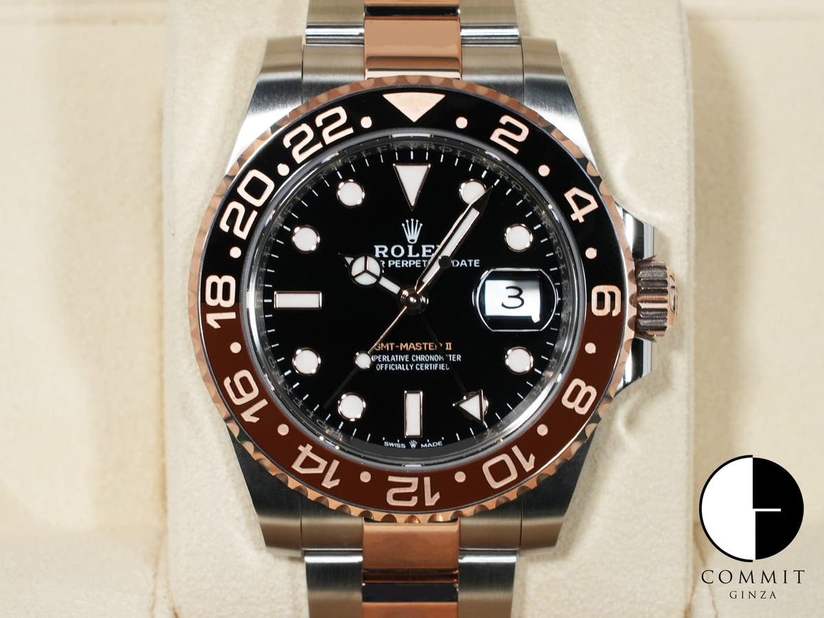 ロレックス GMTマスターII Ref.126711CHNR ステンレススチール/エバーローズゴールド ブラック文字盤 オイスターブレスレット 未使用 445r7xvd