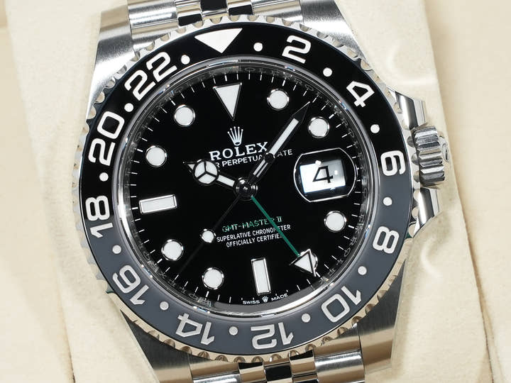 ロレックス GMTマスターII Ref.126710GRNR ステンレススチール ブラック文字盤 ジュビリーブレスレット 未使用 c2fmt6wz