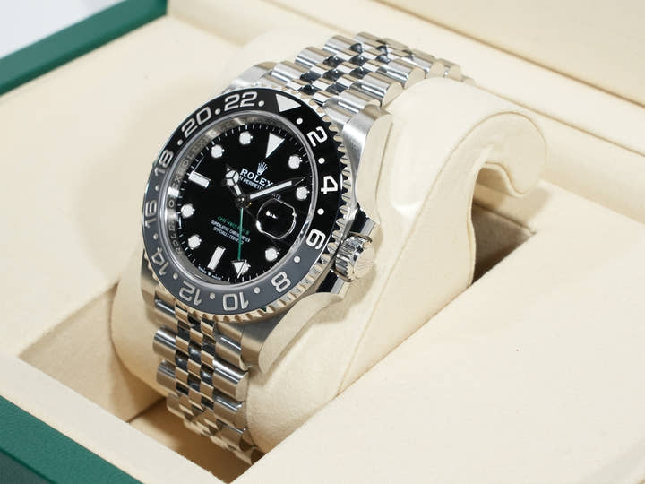 ロレックス GMTマスターII Ref.126710GRNR ステンレススチール ブラック文字盤 ジュビリーブレスレット 未使用 c2fmt6wz