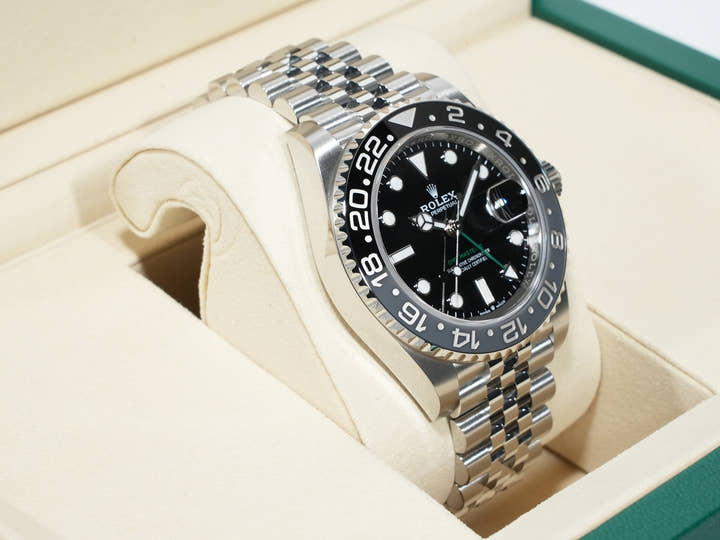 ロレックス GMTマスターII Ref.126710GRNR ステンレススチール ブラック文字盤 ジュビリーブレスレット 未使用 c2fmt6wz