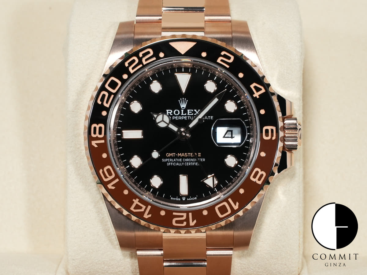 ロレックス GMTマスターII Ref.126715CHNR エバーローズゴールド ブラック文字盤 オイスターブレスレット 未使用 vy85jbiu