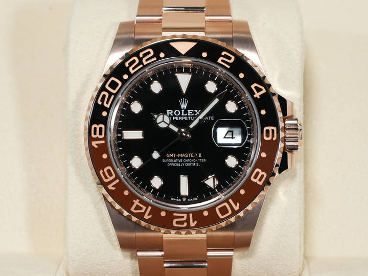 ロレックス GMTマスターII Ref.126715CHNR エバーローズゴールド ブラック文字盤 オイスターブレスレット 未使用 vy85jbiu