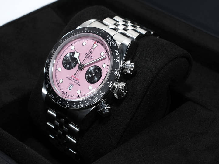 Tudor Black Bay Chrono Ref. 79360N Stainless Steel Pink Dial Excellent Condition 5htbhxcf