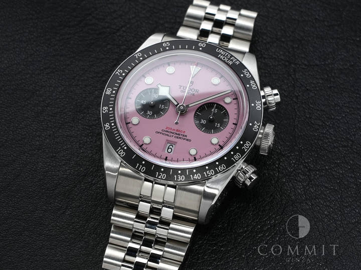 Tudor Black Bay Chrono Ref. 79360N Stainless Steel Pink Dial Excellent Condition 5htbhxcf