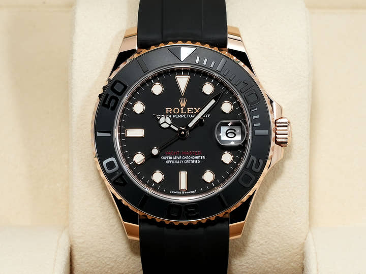 ロレックス ヨットマスター37 Ref.268655 エバーローズゴールド ブラック文字盤 美中古 o4g3f4ns