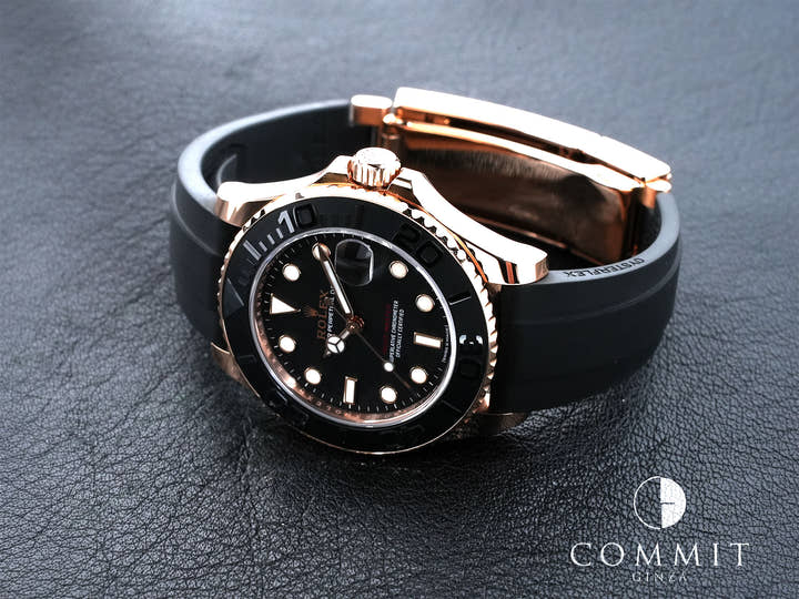 ロレックス ヨットマスター37 Ref.268655 エバーローズゴールド ブラック文字盤 美中古 o4g3f4ns