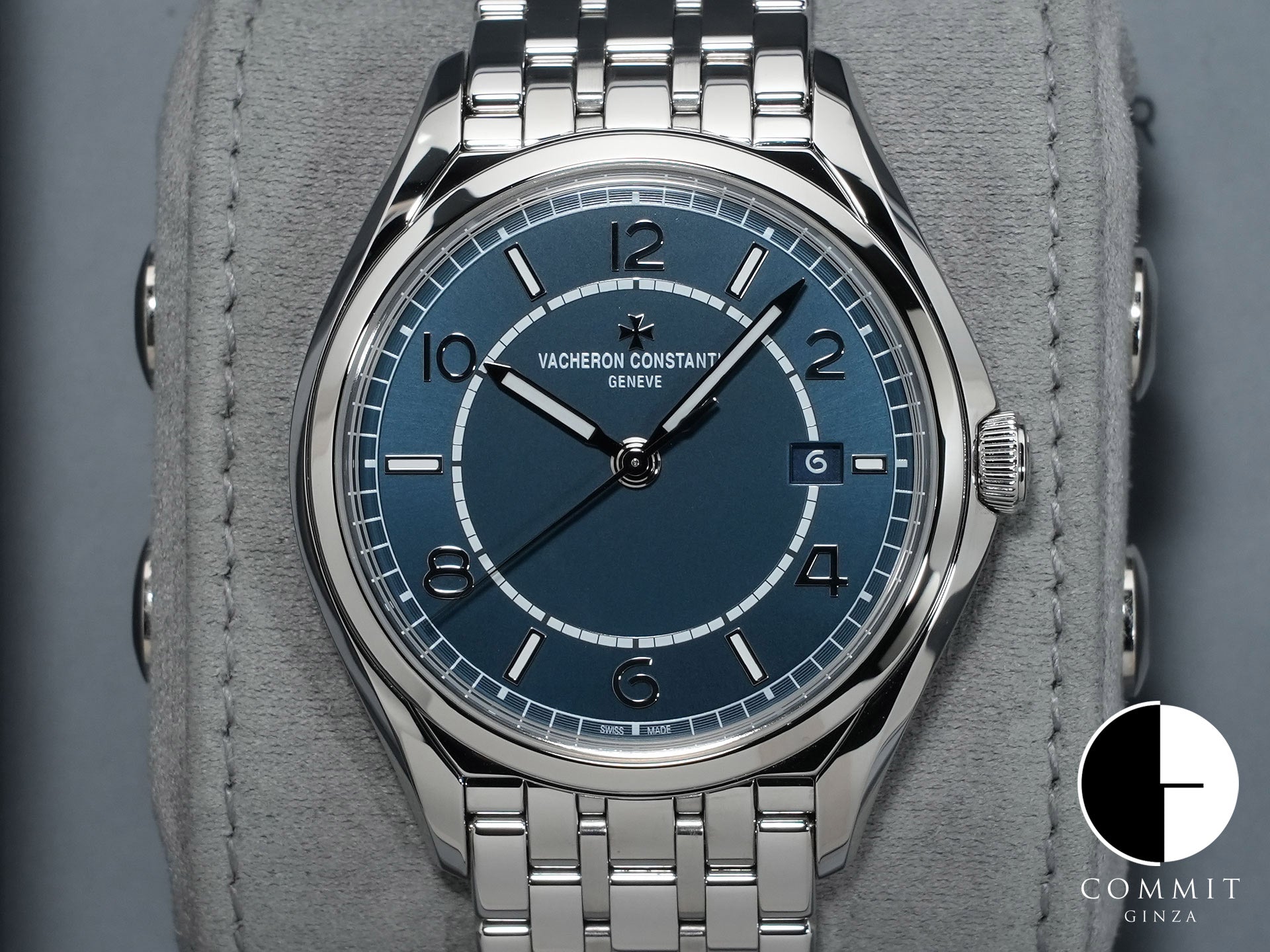 ヴァシュロンコンスタンタン フィフティーシックス オートマティック Ref.4600E/110A-B487 ステンレススチール ブルー文字盤 極美品 mum4fcnh