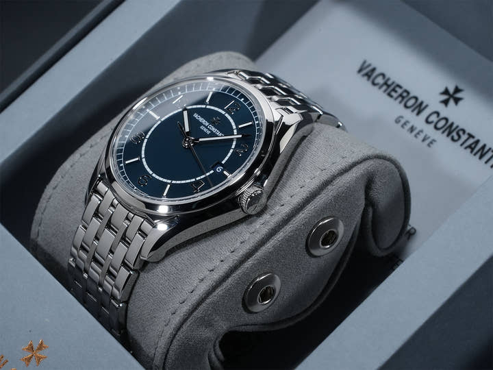 ヴァシュロンコンスタンタン フィフティーシックス オートマティック Ref.4600E/110A-B487 ステンレススチール ブルー文字盤 極美品 mum4fcnh