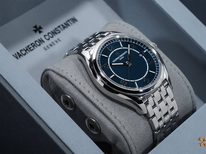 ヴァシュロンコンスタンタン フィフティーシックス オートマティック Ref.4600E/110A-B487 ステンレススチール ブルー文字盤 極美品 mum4fcnh