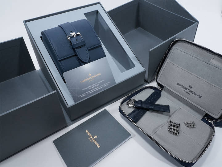 ヴァシュロンコンスタンタン フィフティーシックス オートマティック Ref.4600E/110A-B487 ステンレススチール ブルー文字盤 極美品 mum4fcnh