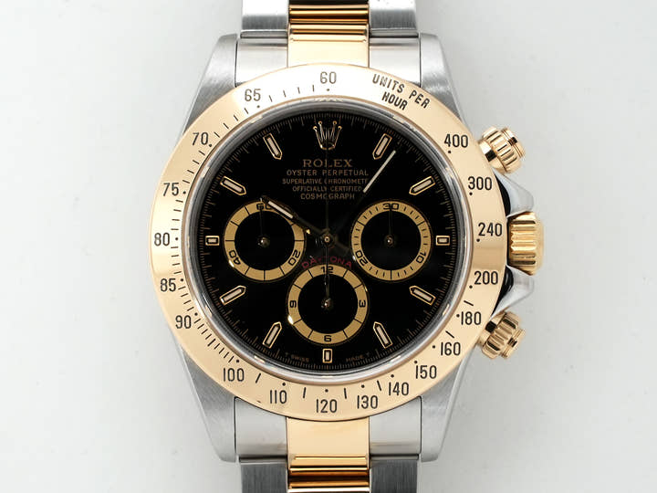 Pre-owned Rolex Daytona El Primero Ref. 16523 Stainless Steel/Yellow Gold Black Dial (h7sydsgt)