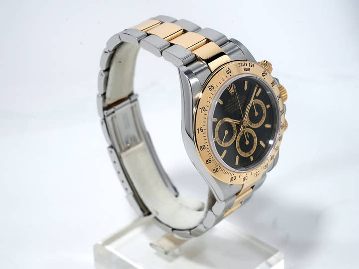 Pre-owned Rolex Daytona El Primero Ref. 16523 Stainless Steel/Yellow Gold Black Dial (h7sydsgt)