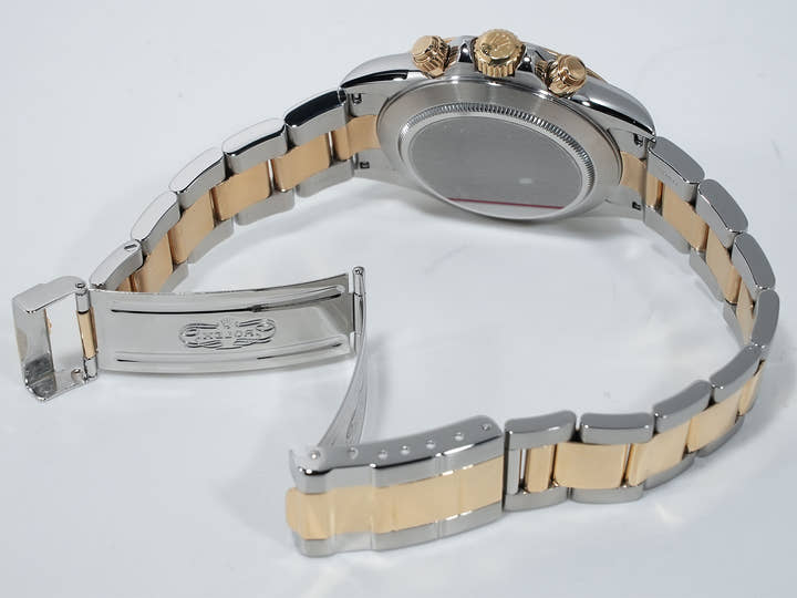 Pre-owned Rolex Daytona El Primero Ref. 16523 Stainless Steel/Yellow Gold Black Dial (h7sydsgt)