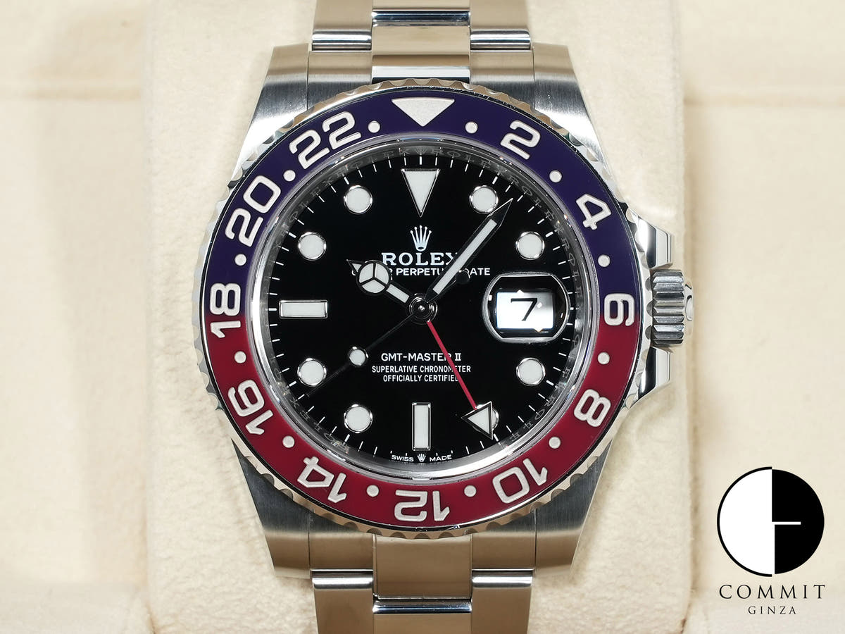 Pre-owned Rolex GMT-Master II Ref. 126710BLRO Stainless Steel Black Dial Oyster Bracelet qgidu4zu