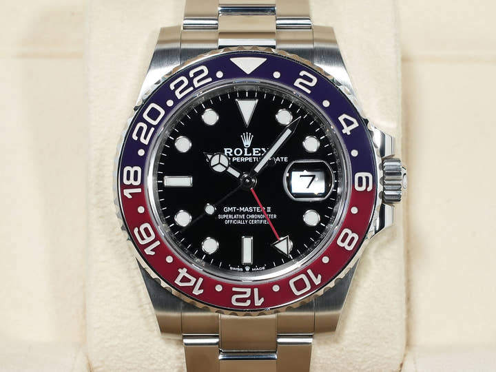 Pre-owned Rolex GMT-Master II Ref. 126710BLRO Stainless Steel Black Dial Oyster Bracelet qgidu4zu