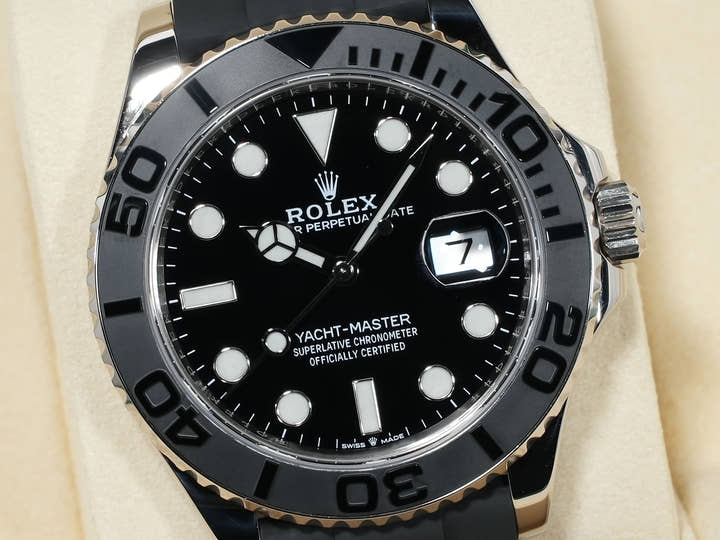 ロレックス ヨットマスター42 Ref.226659 ホワイトゴールド ブラック文字盤 美中古 v9wasj6j