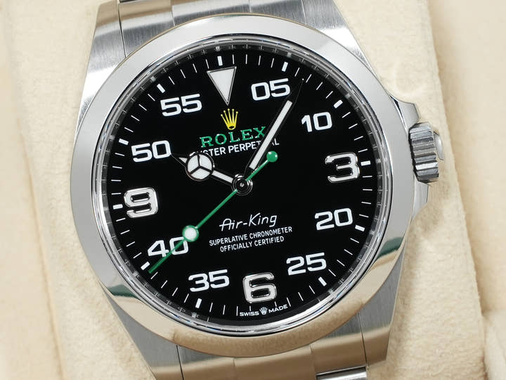 Rolex Air-King Ref. 126900 Stainless Steel Black Dial Oyster Bracelet Excellent Condition kz3m757s