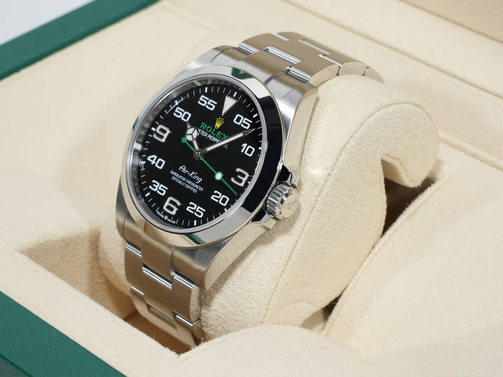 Rolex Air-King Ref. 126900 Stainless Steel Black Dial Oyster Bracelet Excellent Condition kz3m757s