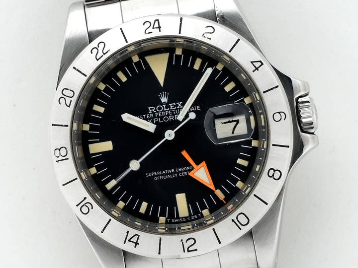 ロレックス エクスプローラーII Ref.1655 ステンレススチール ブラック文字盤 オイスターブレスレット 中古 kdoveuab