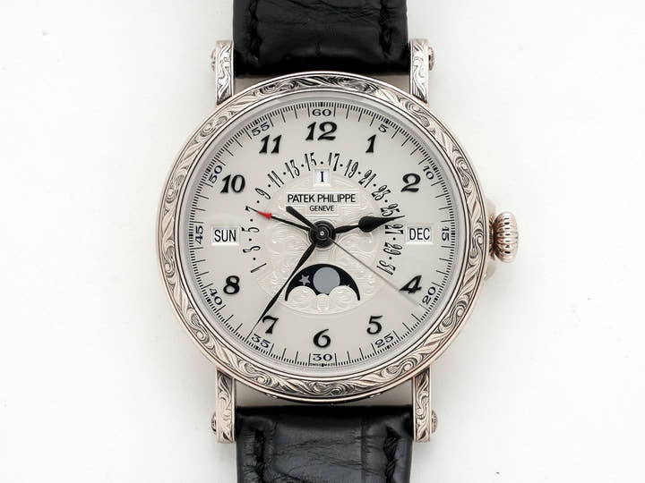 Patek Philippe Perpetual Calendar Retrograde Ref. 5160/500G-001 White Gold Silver Dial Pre-owned trvd2sti